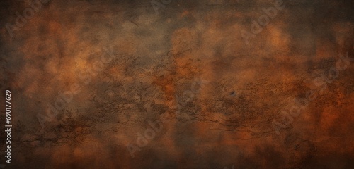 Dreary copper grunge featuring dark vintage elements. Grunge Background.