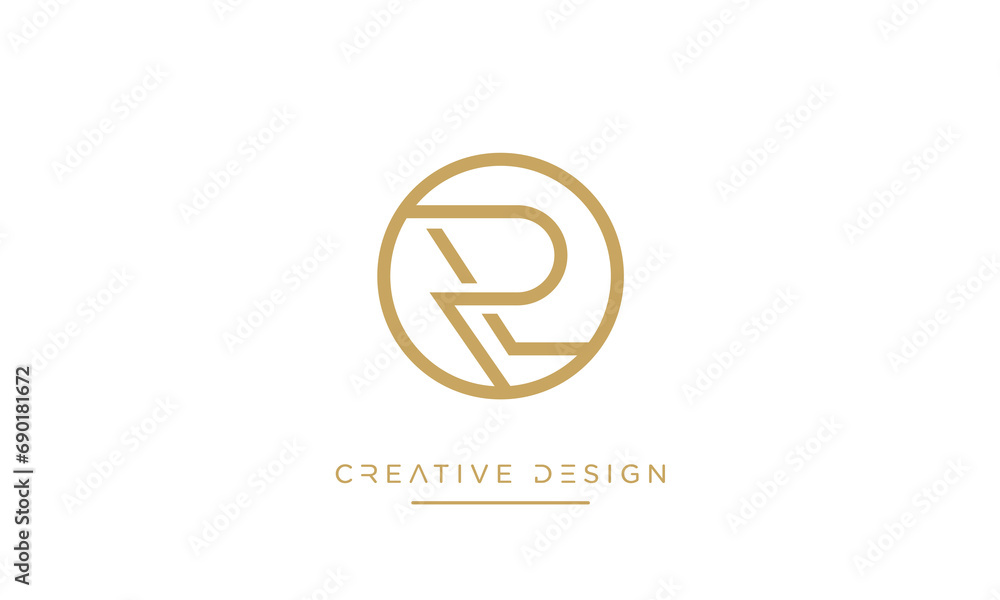 Alphabet letters RL or LR logo monogram Alphabet letters RL or LR logo monogram