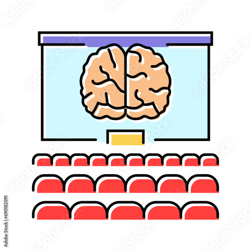 academic conference college teacher color icon vector. academic conference college teacher sign. isolated symbol illustration