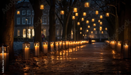 Lit Candles Illuminating a Path © Anna
