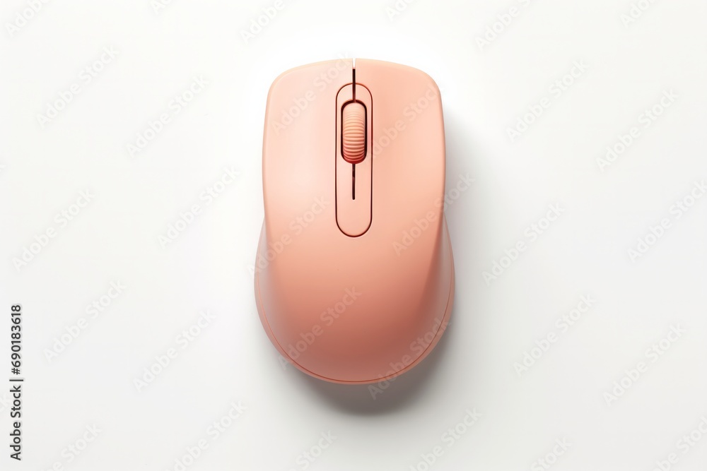 Peach Fuzz Color Computer Mouse on Light Background Peach Fuzz Color Computer Mouse on Light Background