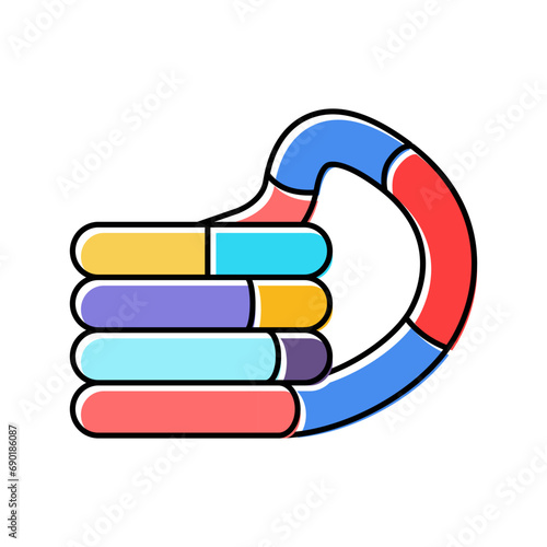 tangle toy fidget color icon vector. tangle toy fidget sign. isolated symbol illustration