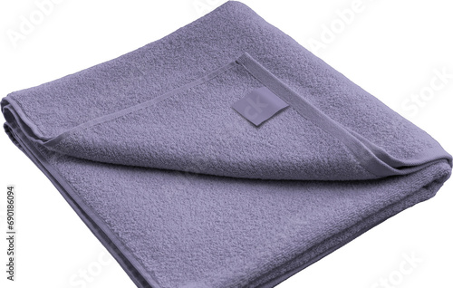 Mockup of violet terry towel PNG, folded towelling for branding