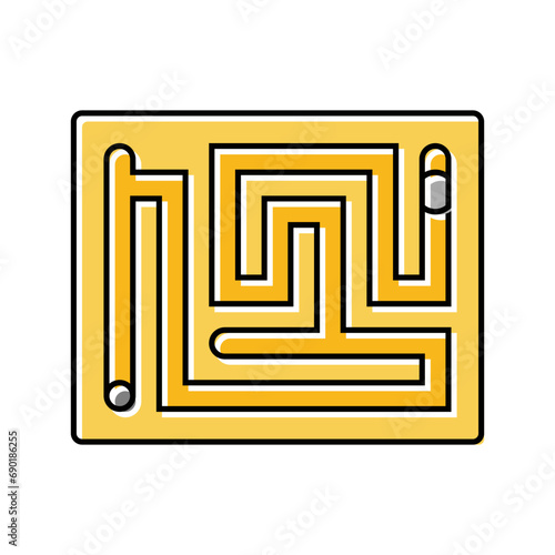 marble maze fidget toy color icon vector. marble maze fidget toy sign. isolated symbol illustration