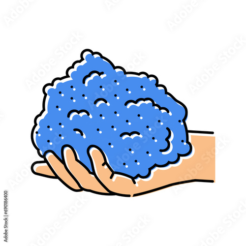 kinetic sand fidget toy color icon vector. kinetic sand fidget toy sign. isolated symbol illustration