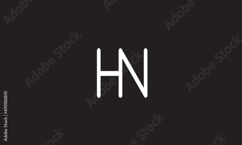 HN, NH , H , N , Abstract Letters Logo Monogram 