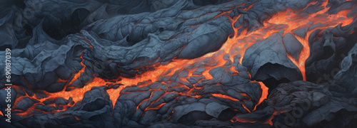 a lava flow is shown in this image