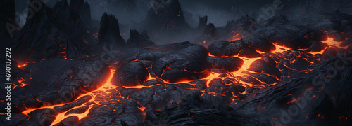 a lava flow is shown in this image