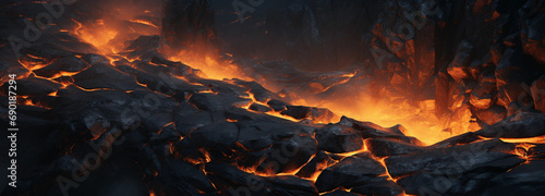 a lava flow is shown in this image