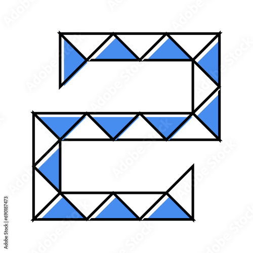 twisting toy fidget color icon vector. twisting toy fidget sign. isolated symbol illustration