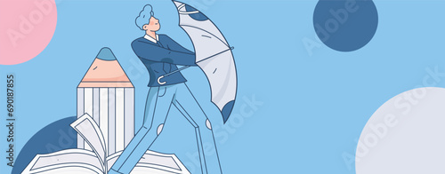 Protect intellectual property flat vector concept operation hand drawn illustration
