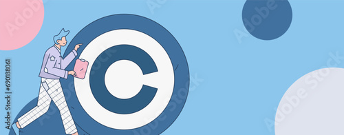 Protect intellectual property flat vector concept operation hand drawn illustration
