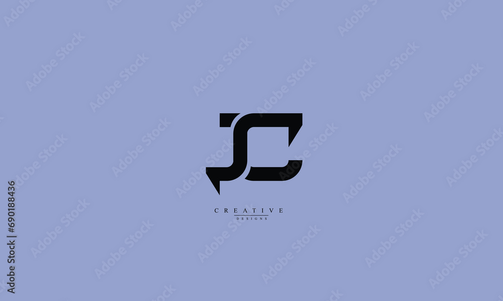 Alphabet letters Initials Monogram logo JC CJ J C Alphabet letters Initials Monogram logo JC CJ J C