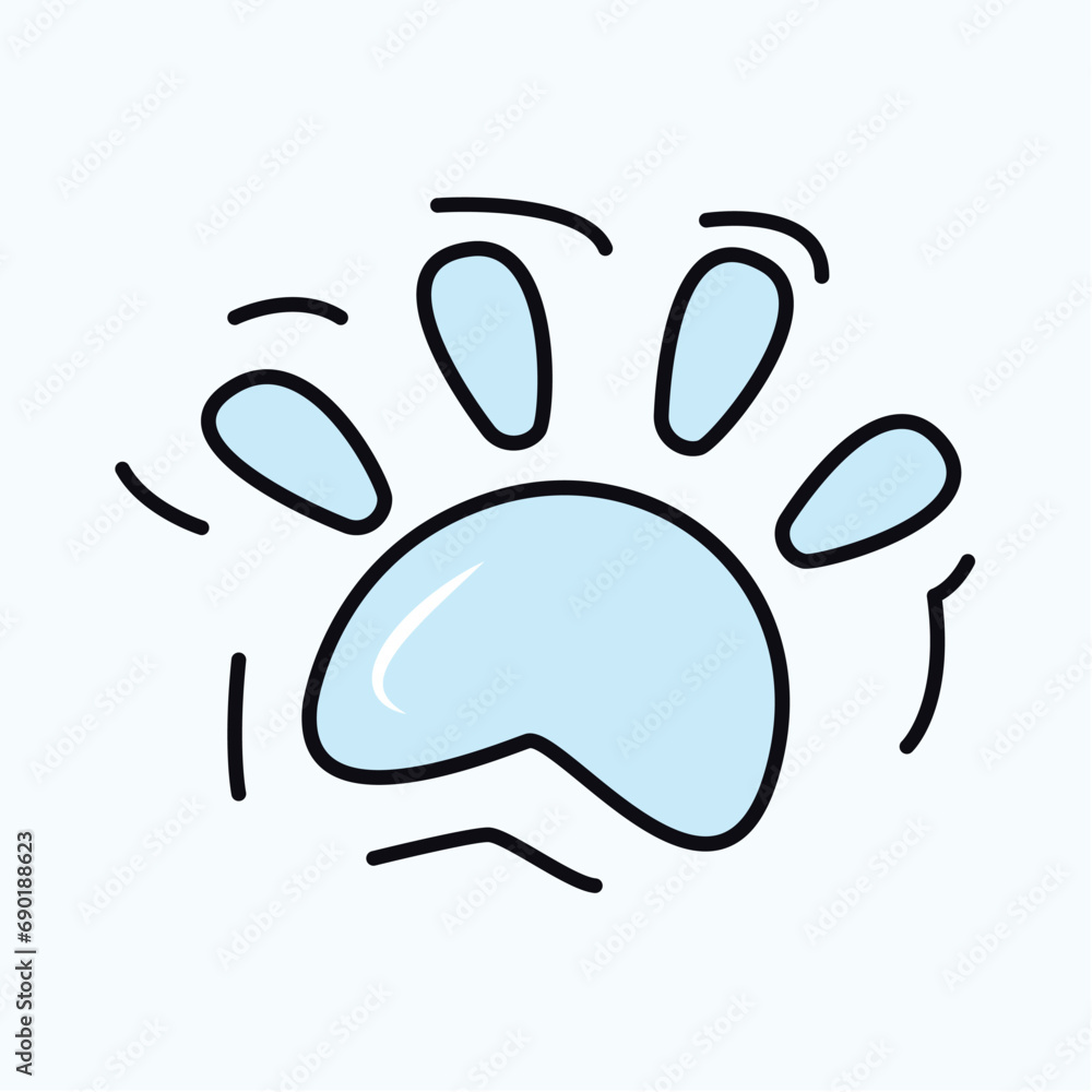Pets element of colorful set. A pet-themed illustration with colorful, outlined design of a dog's footmark celebrate the vibrancy and uniqueness of our beloved furry companions. Vector illustration. Pets element of colorful set. A pet-themed illustration with colorful, outlined design of a dog's footmark celebrate the vibrancy and uniqueness of our beloved furry companions. Vector illustration.