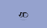Alphabet letters Initials Monogram logo JD DJ J D
