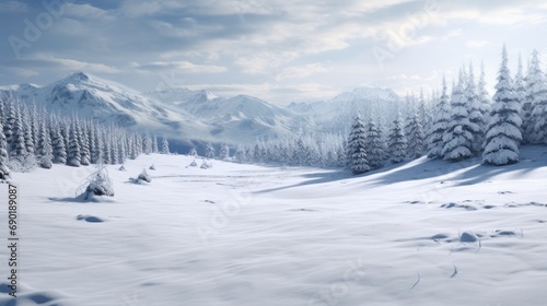 Winter Wonderland Scenes: Realistic Snowfall Backdrop for Festive Desktop Wallpaper