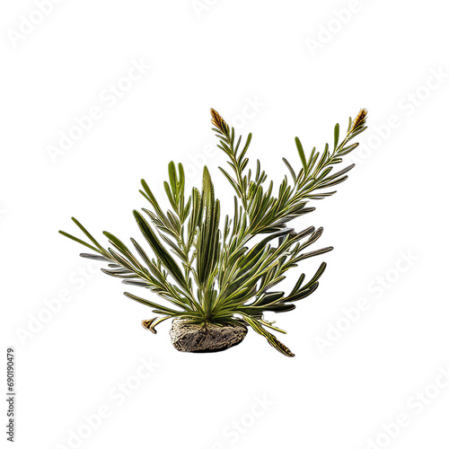 rosemary twig isolated on transparent or white background, png