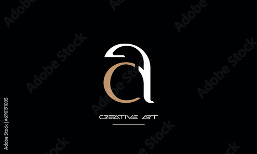 CA, AC, C, A abstract letters logo monogram