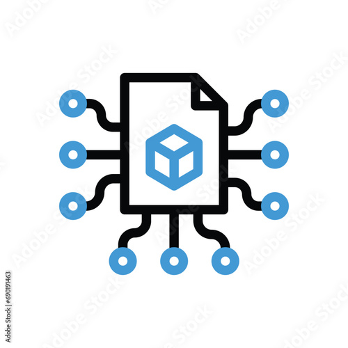 Smart Contract Icon vector stock illustration