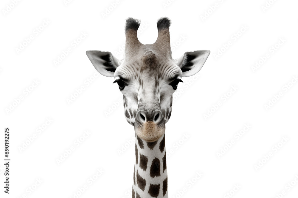 Giraffe Elegance in Monochrome