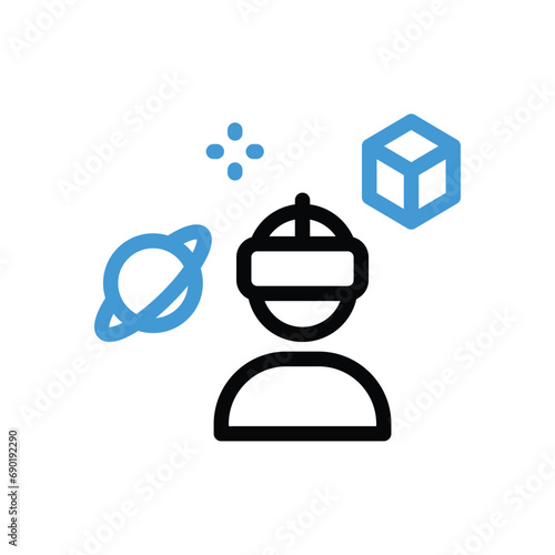 Metaverse  Icon vector stock illustration