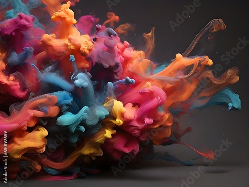 "Vibrant Color Smoke Abstracts: Dynamic and Creative Atmospheric Art"