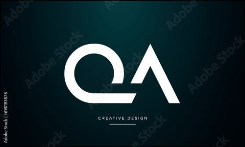 QA or AQ Alphabet letters logo monogram