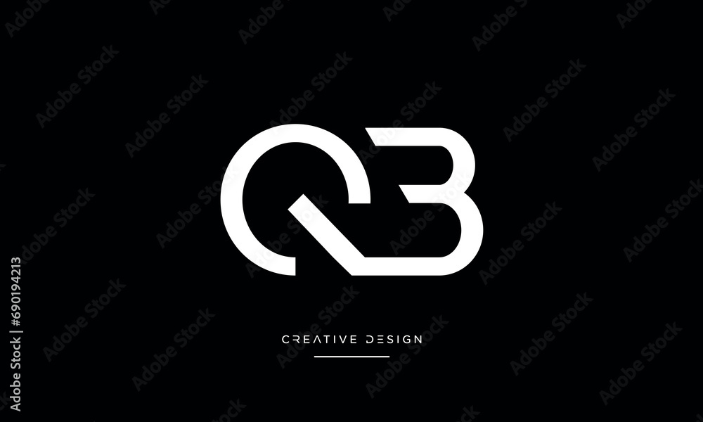 Alphabet letters QB or BQ logo monogram Alphabet letters QB or BQ logo monogram