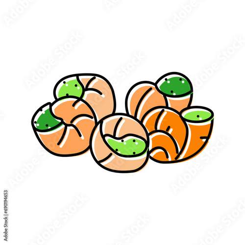 escargot dish french cuisine color icon vector. escargot dish french cuisine sign. isolated symbol illustration