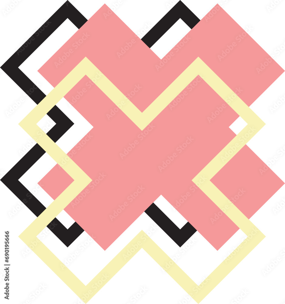 Geometric Memphis Decorative Pattern Element Geometric Memphis Decorative Pattern Element