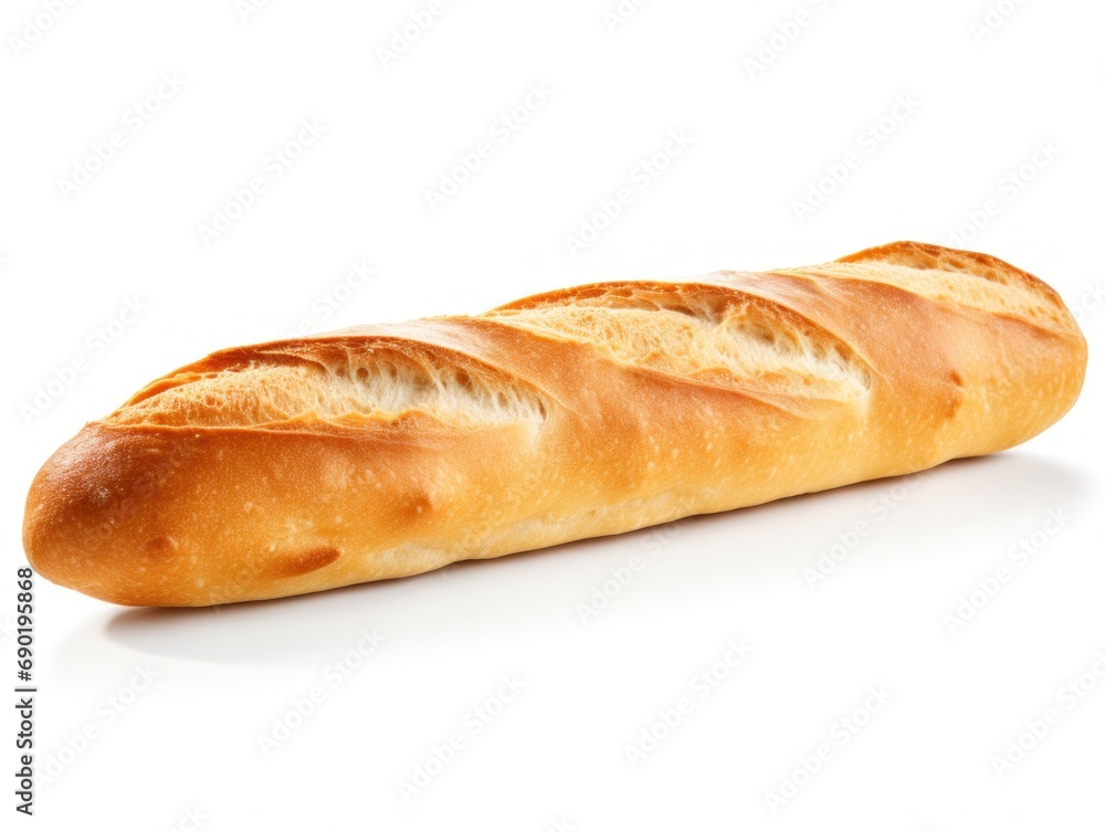 Baguette isolated on white background