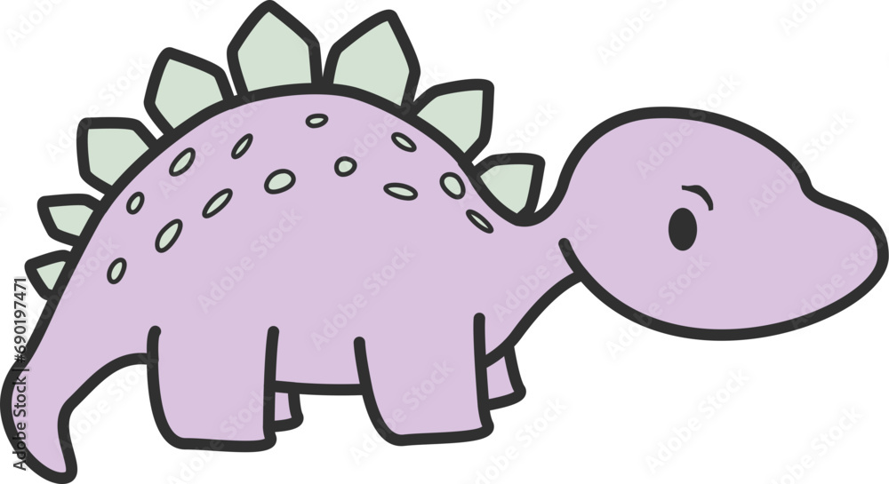 Playful Dinosaur Illustration Element Playful Dinosaur Illustration Element