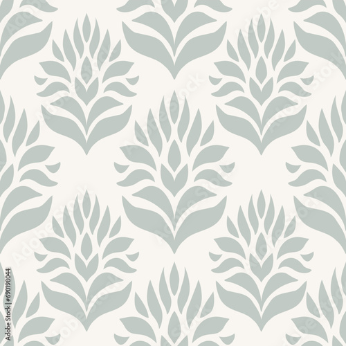 Bright Gray Ornament. Decorative vector seamless pattern. Repeating background. Tileable wallpaper print.