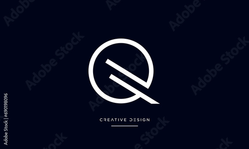 QE or EQ Alphabet letters initial logo monogram photo