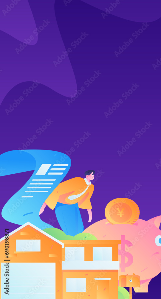 Home loan flat vector concept operation illustration
Home loan flat vector concept operation illustration