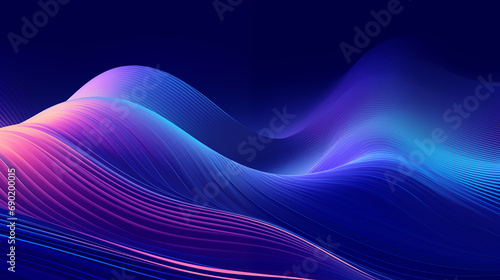 Wallpaper with psychedelic purple waves