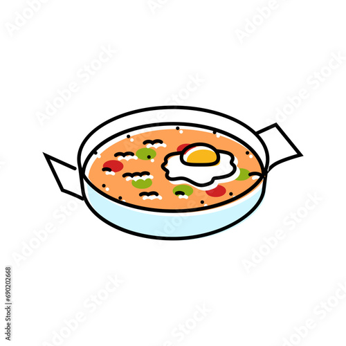 menemen turkish cuisine color icon vector. menemen turkish cuisine sign. isolated symbol illustration