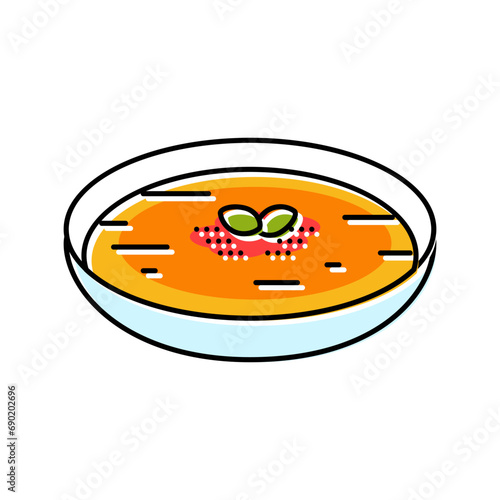 ezogelin soup turkish cuisine color icon vector. ezogelin soup turkish cuisine sign. isolated symbol illustration