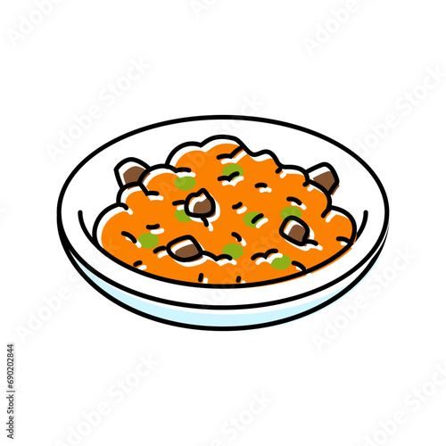kisir turkish cuisine color icon vector. kisir turkish cuisine sign. isolated symbol illustration