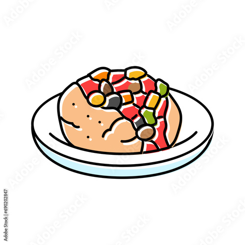 kumpir turkish cuisine color icon vector. kumpir turkish cuisine sign. isolated symbol illustration