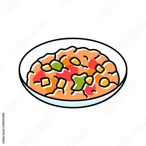 saksuka turkish cuisine color icon vector. saksuka turkish cuisine sign. isolated symbol illustration