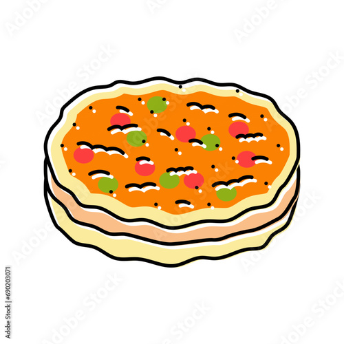 lahmacun tur turkish cuisinekish color icon vector. lahmacun tur turkish cuisinekish sign. isolated symbol illustration