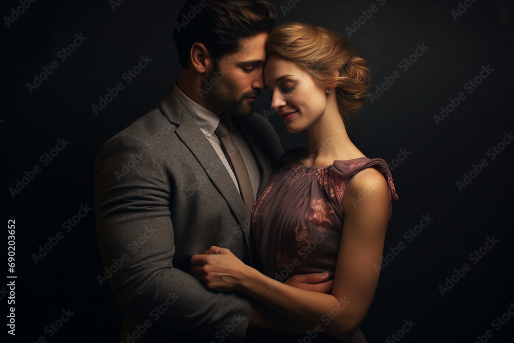 Happy beautiful people in love sharing warm gentle feelings AI generated image Happy beautiful people in love sharing warm gentle feelings AI generated image