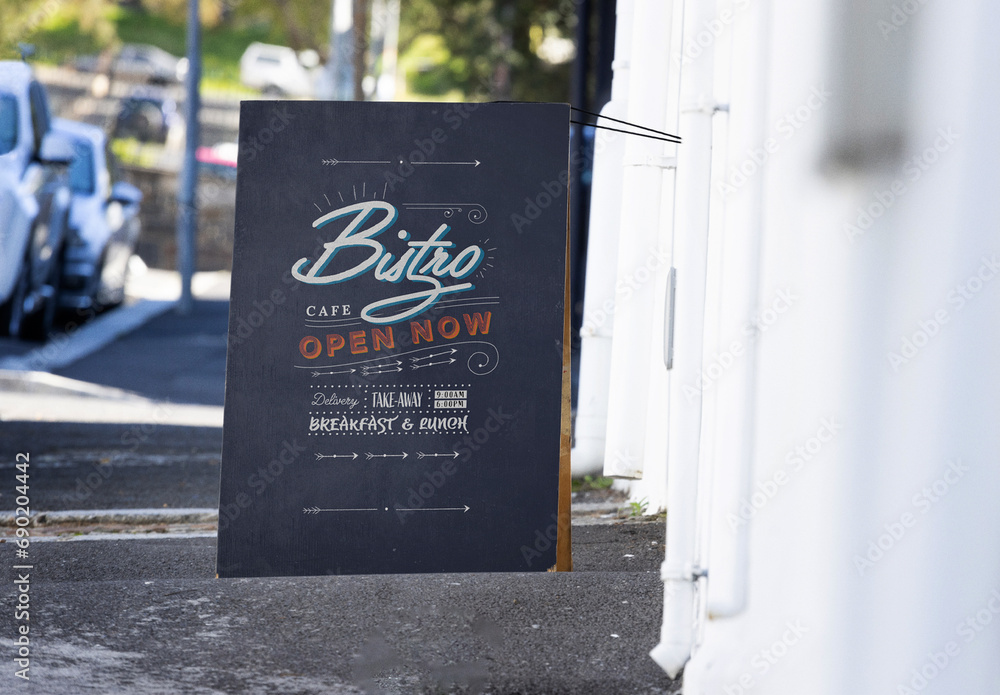 Chalkboard Sign Mockup Stock Template | Adobe Stock