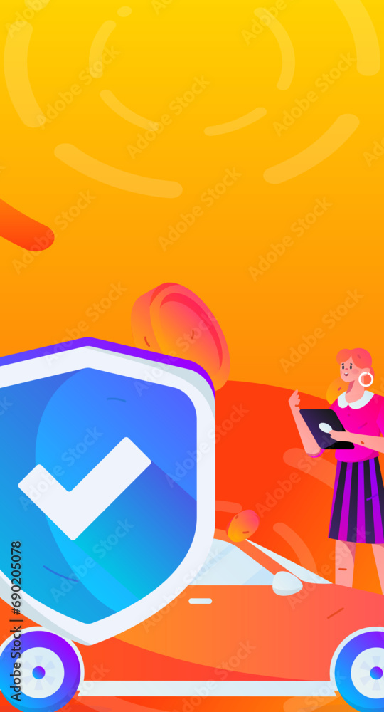 Buy insurance for car flat character vector concept operation illustration
Buy insurance for car flat character vector concept operation illustration