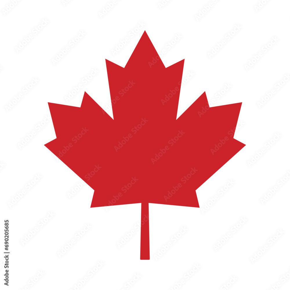 red maple leaf canada vector icon design red maple leaf canada vector icon design