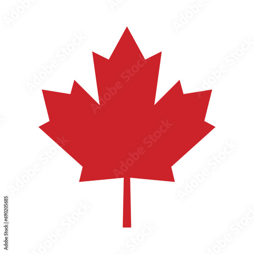 red maple leaf canada vector icon design photo