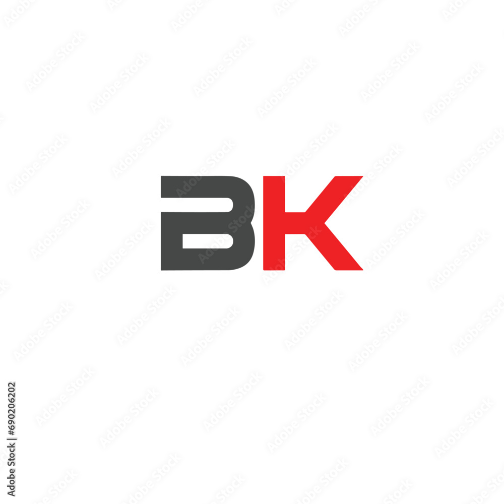 BK, KB letters logo, B and K letters logo alphabet design. BK, KB letters logo, B and K letters logo alphabet design.