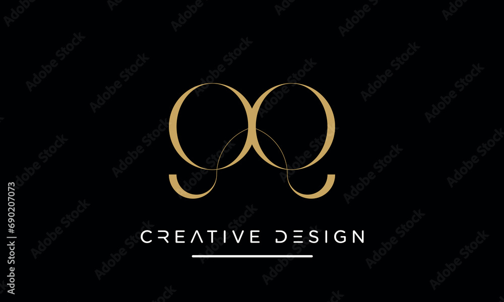 QQ or Q Alphabet letters logo monogram QQ or Q Alphabet letters logo monogram