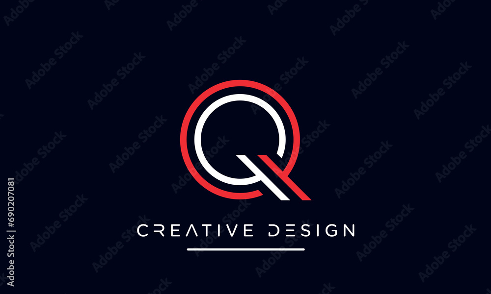 QQ or Q Alphabet letters logo monogram QQ or Q Alphabet letters logo monogram